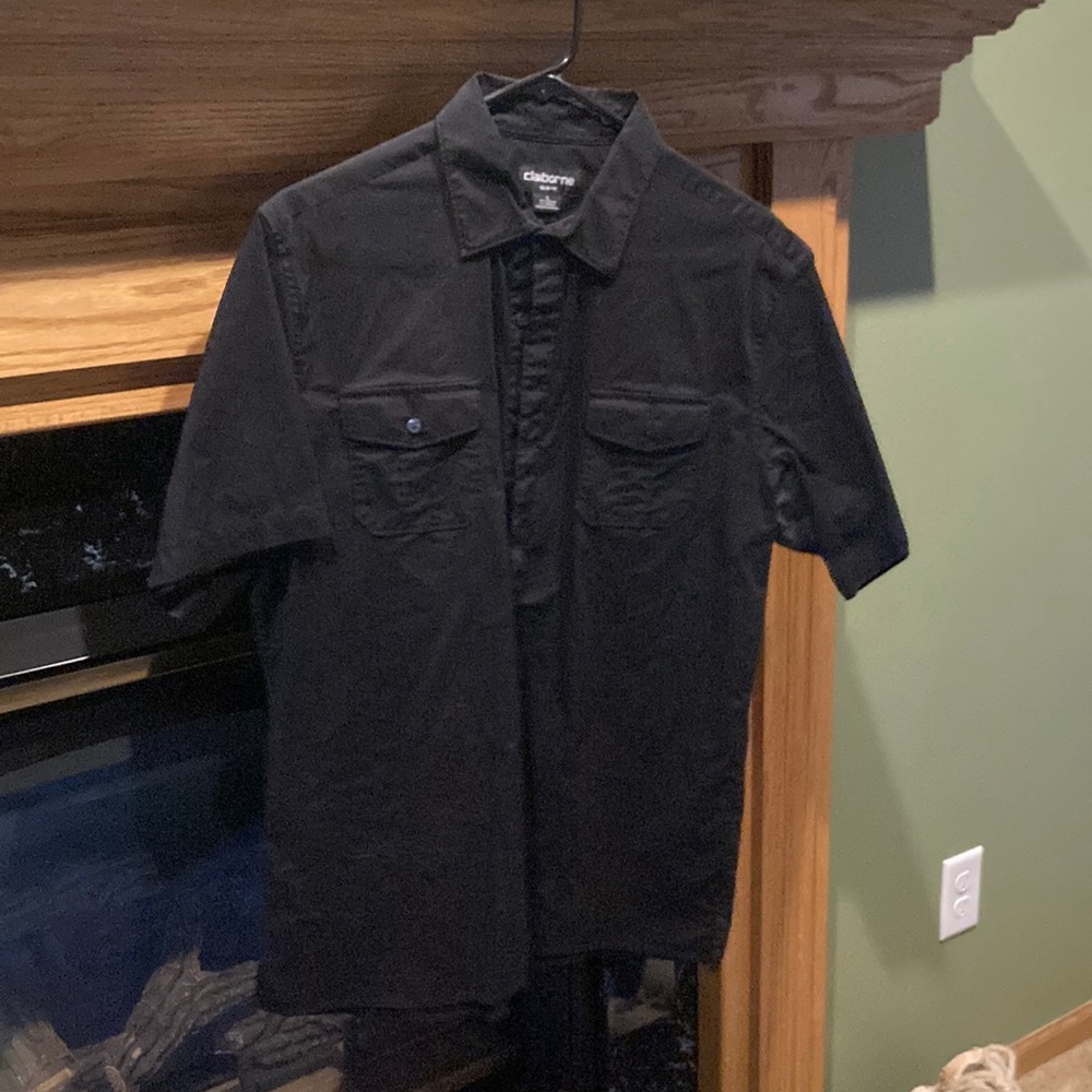Claiborne Short Sleeve Mens Dress Shirt